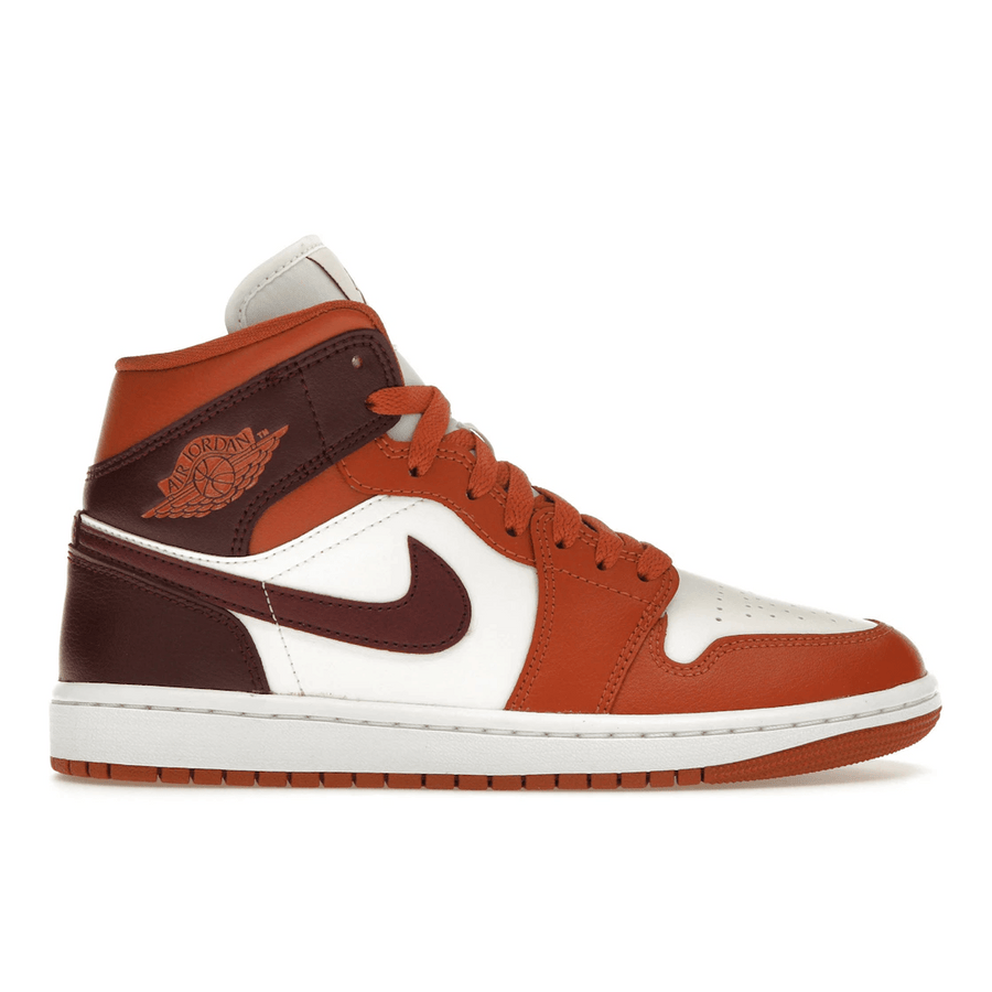 Air Jordan 1 Mid Dusty Peach Night Maroon — 36