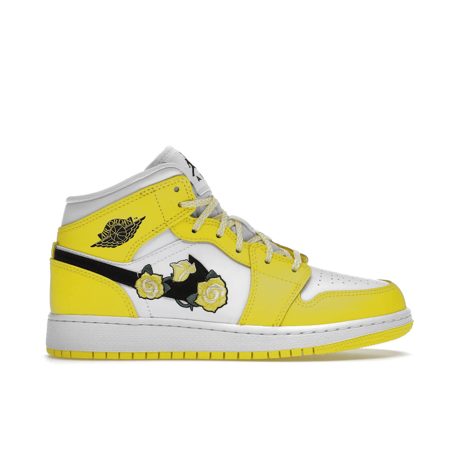 Air Jordan 1 Mid Dynamic Yellow Floral — 36