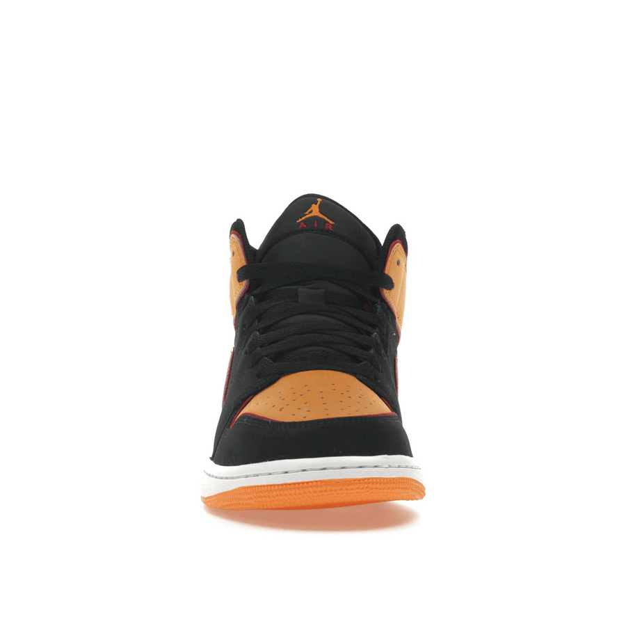 Air Jordan 1 Mid Fat Tongue Black Orange — 36
