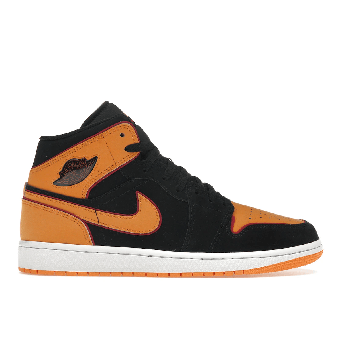Air Jordan 1 Mid Fat Tongue Black Orange — 36