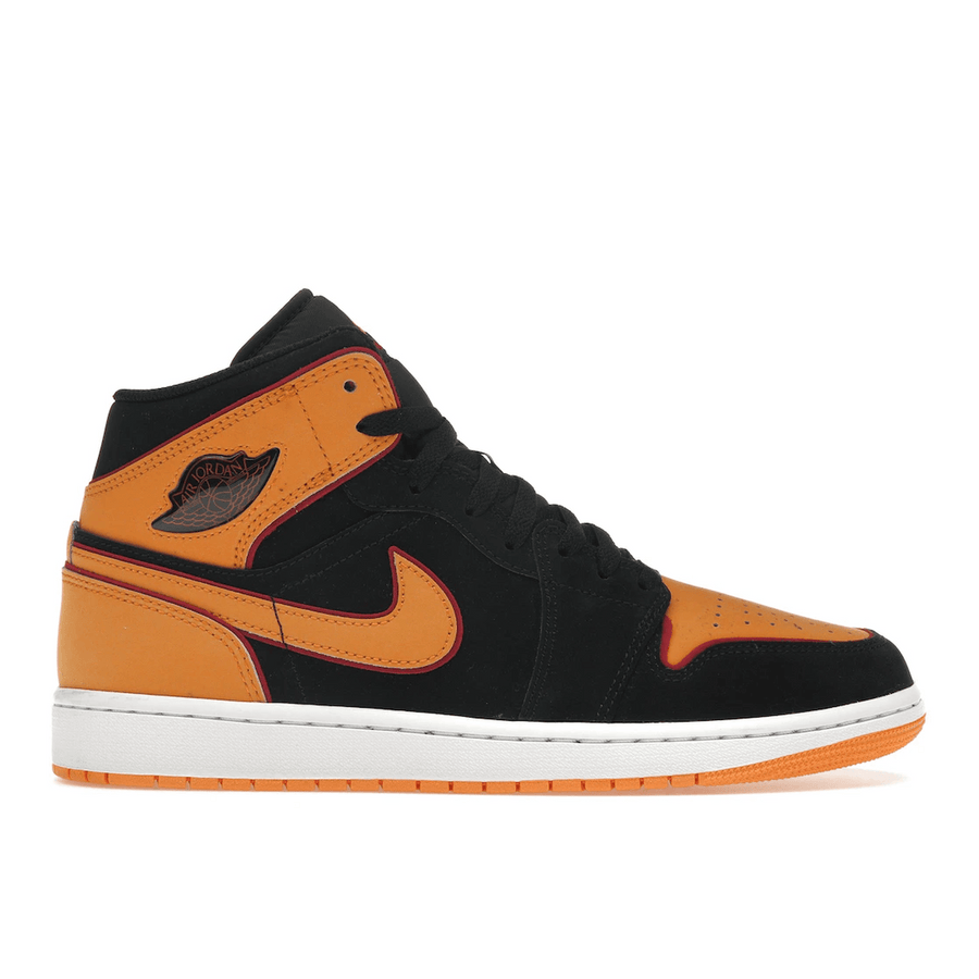 Air Jordan 1 Mid Fat Tongue Black Orange — 36