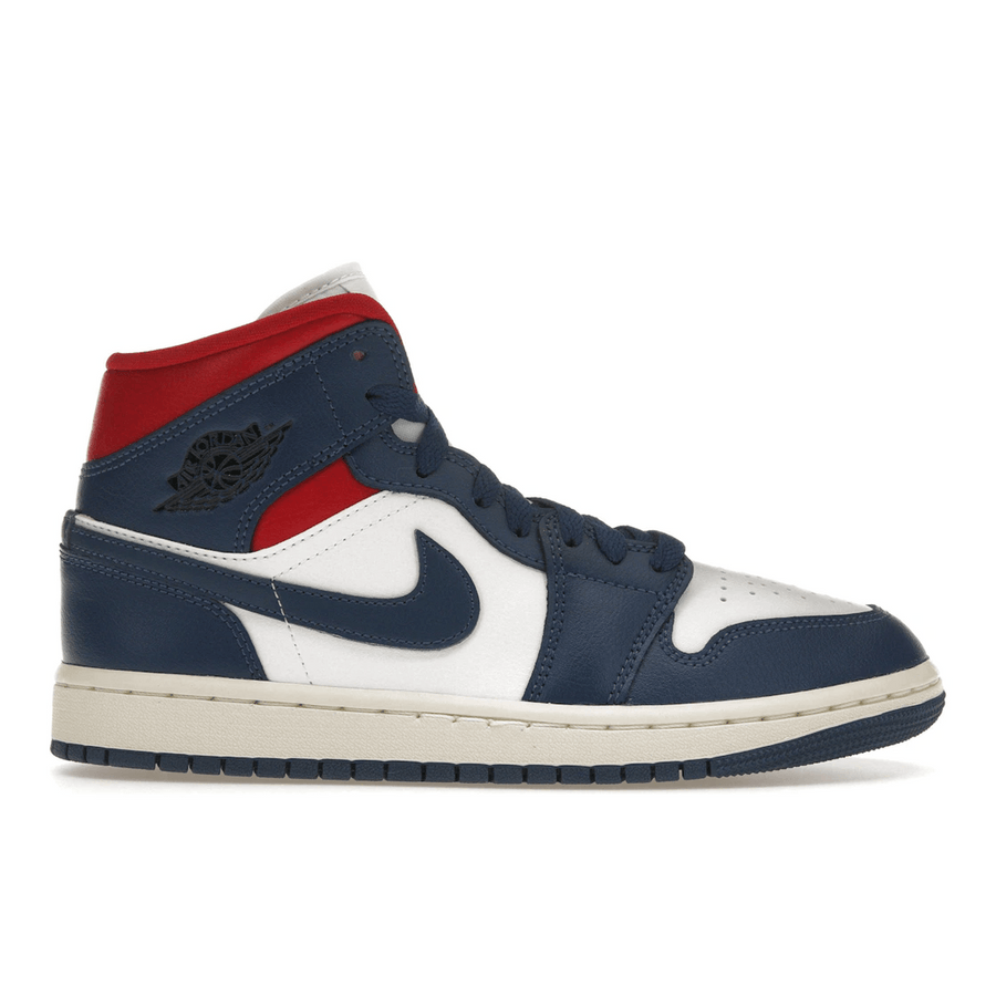 Air Jordan 1 Mid French Blue Gym Red — 36
