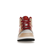 Air Jordan 1 Mid Light Curry Cardinal