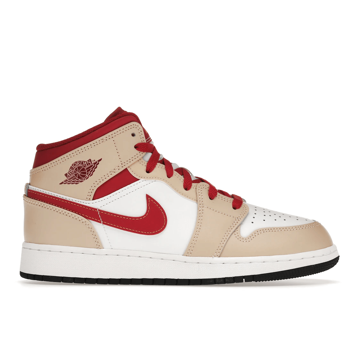 Air Jordan 1 Mid Light Curry Cardinal — 36