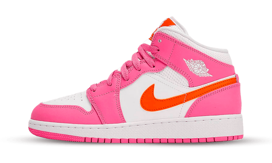 Air Jordan 1 Mid Pinksicle Safety Orange — 36