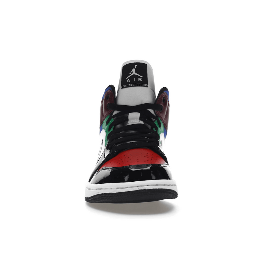 Air Jordan 1 Mid SE Black White Multi-Color — 36