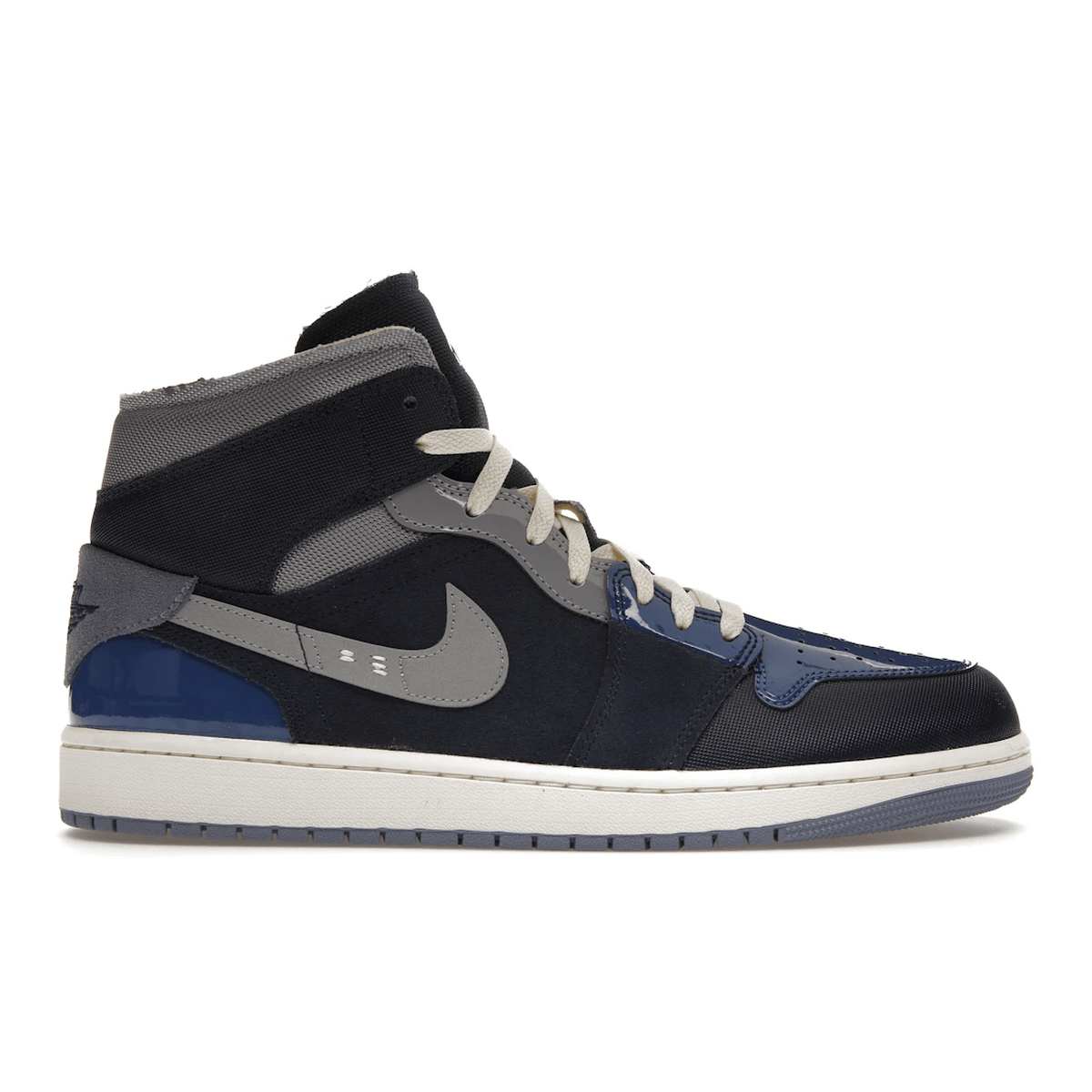 Air Jordan 1 Mid SE Craft Obsidian French Blue Ashen Slate White — 36