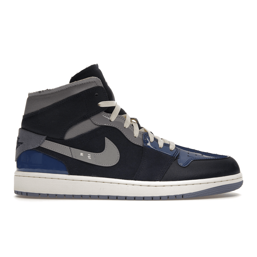 Air Jordan 1 Mid SE Craft Obsidian French Blue Ashen Slate White — 36
