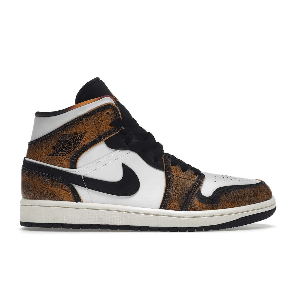 Air Jordan 1 Mid SE Orange Wear Away — 36
