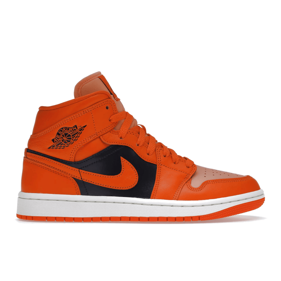 Air Jordan 1 Mid SE Rush Orange Crimson Bliss — 36