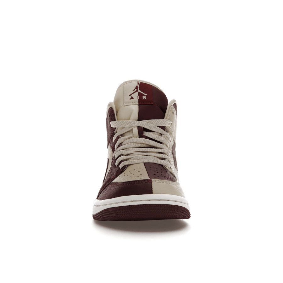 Air Jordan 1 Mid SE Split Beach Cherrywood Red — 36