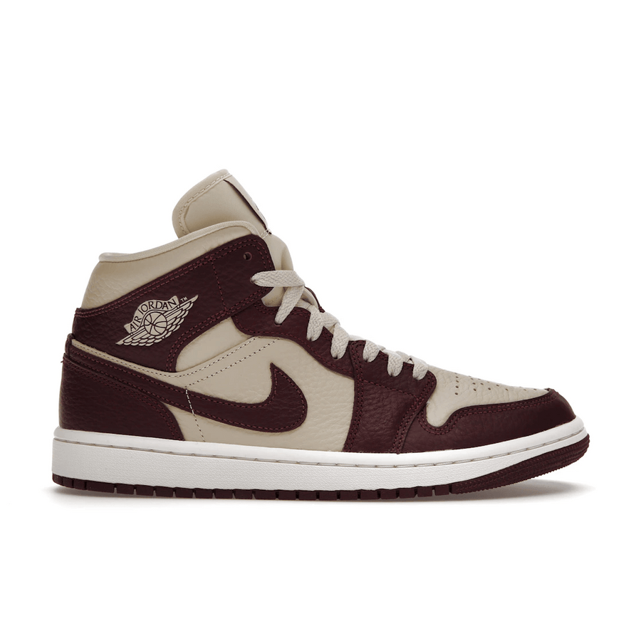 Air Jordan 1 Mid SE Split Beach Cherrywood Red — 36