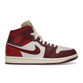 Air Jordan 1 Mid SE Tiki Leaf Team Red