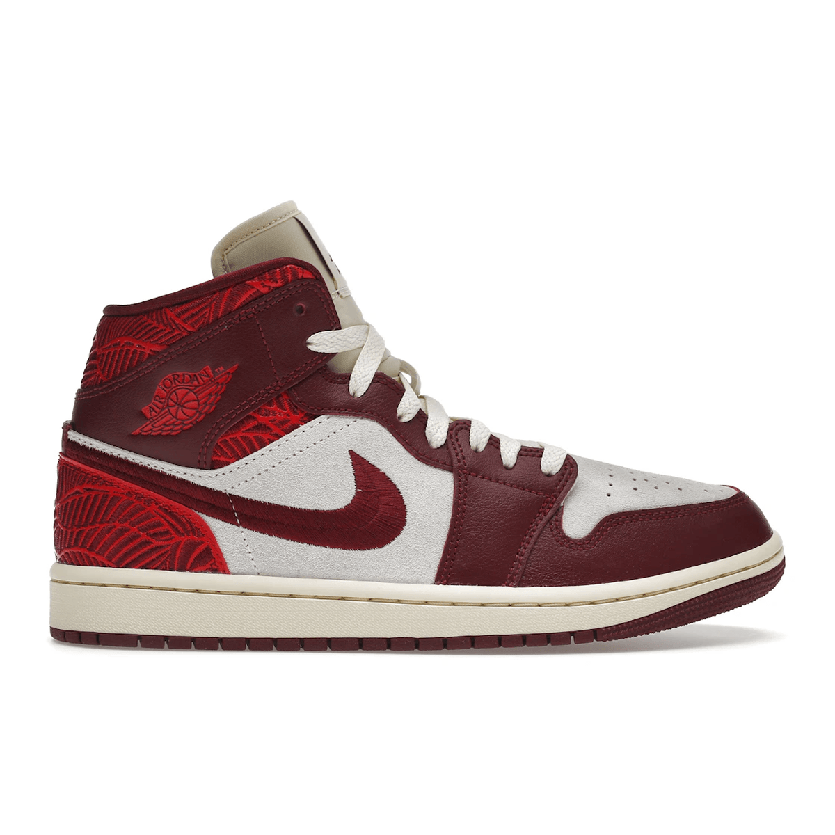 Air Jordan 1 Mid SE Tiki Leaf Team Red — 36