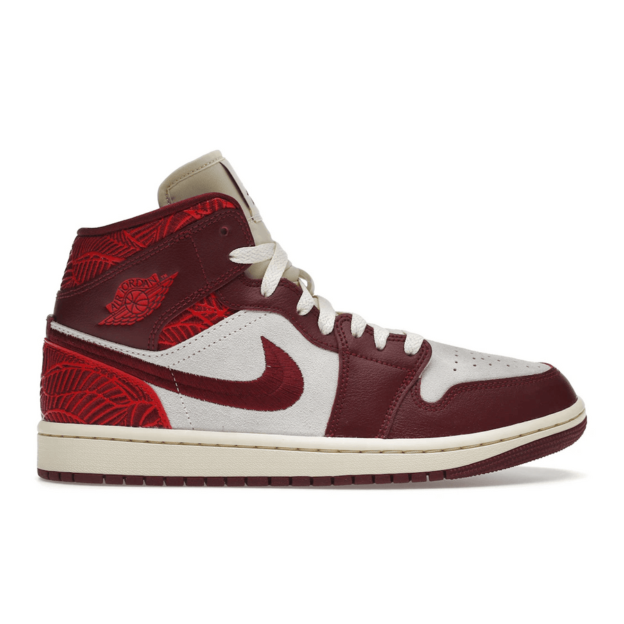 Air Jordan 1 Mid SE Tiki Leaf Team Red — 36