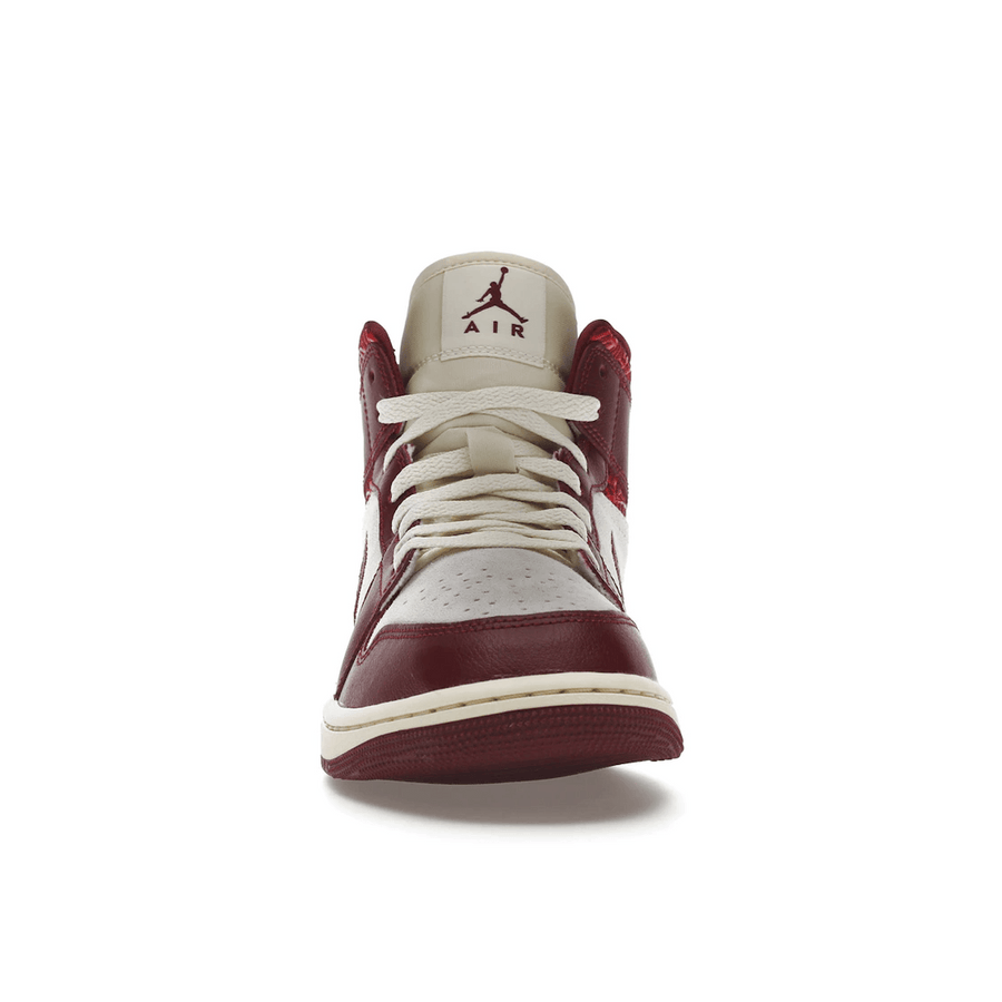 Air Jordan 1 Mid SE Tiki Leaf Team Red — 36