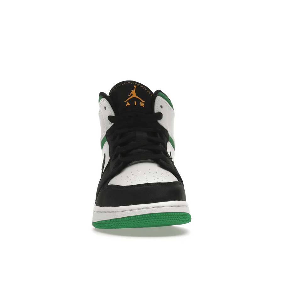 Air Jordan 1 Mid SE White Laser Orange Lucky Green — 36