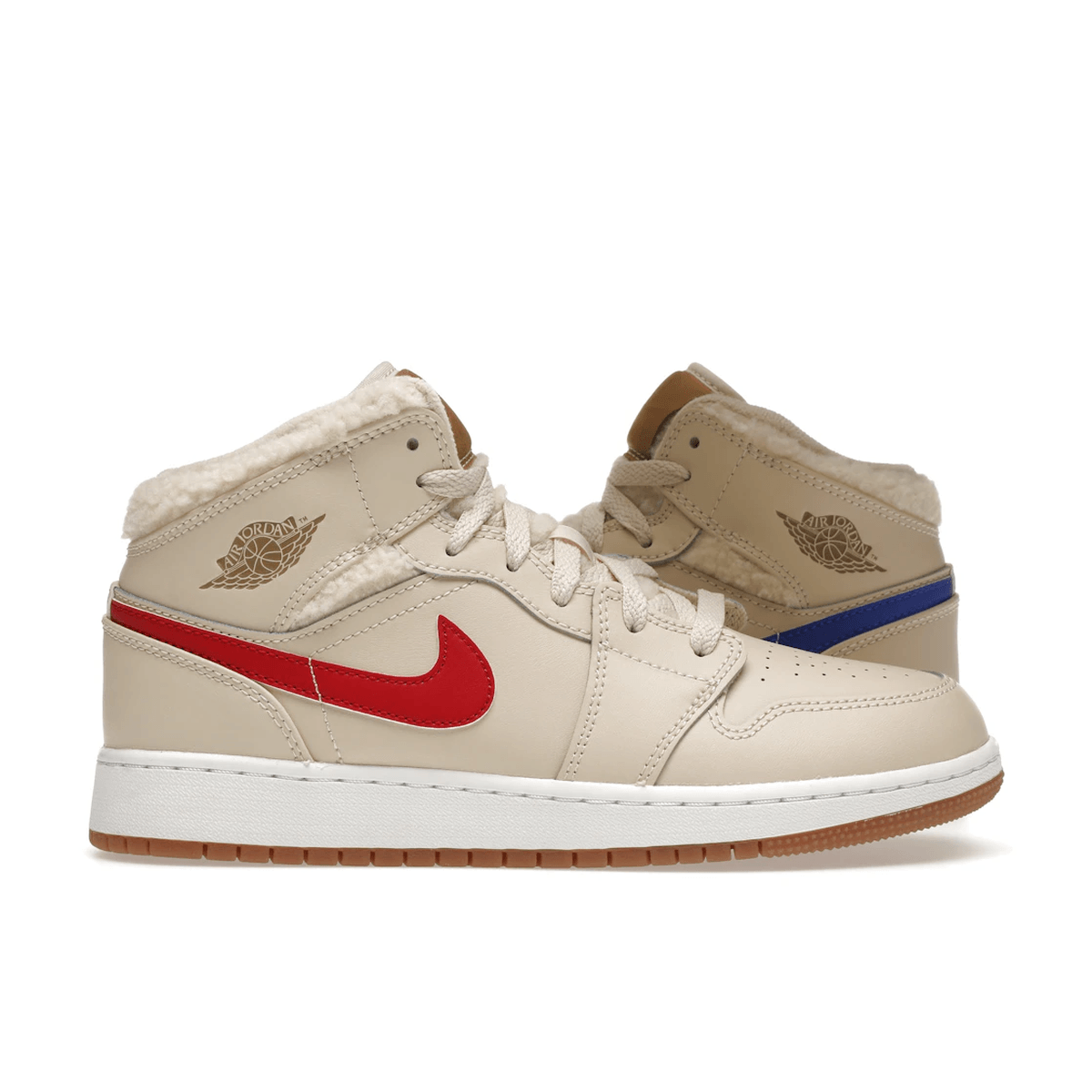Air Jordan 1 Mid Utility Fleece Pearl White — 36