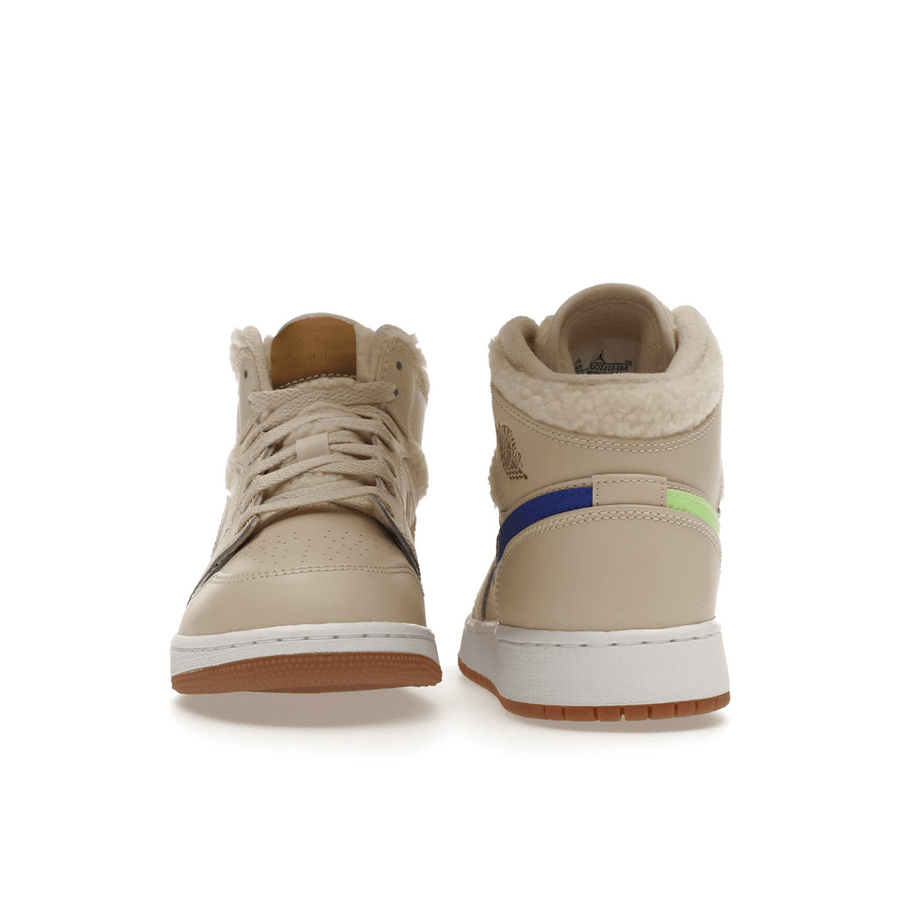 Air Jordan 1 Mid Utility Fleece Pearl White — 36