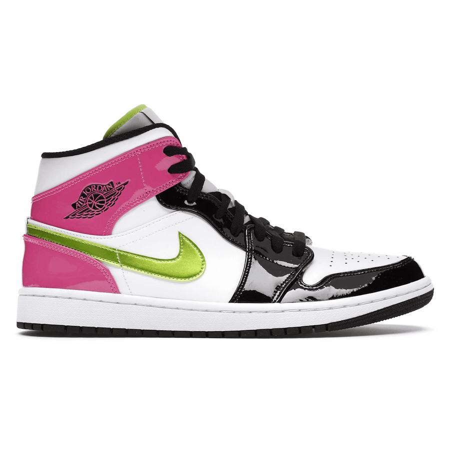 Air Jordan 1 Mid White Black Cyber Pink — 36
