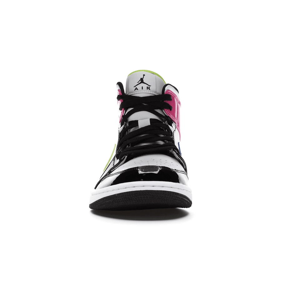 Air Jordan 1 Mid White Black Cyber Pink — 36