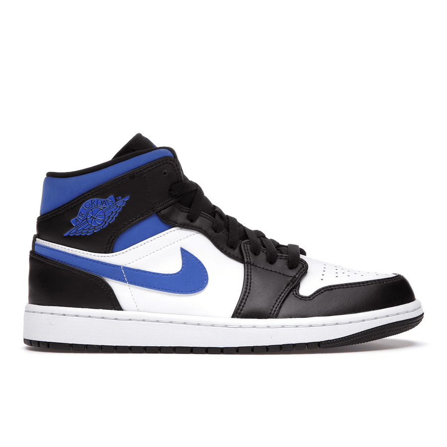 Air Jordan 1 Mid White Black Racer Blue — 36