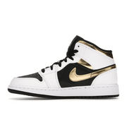 Air Jordan 1 Mid White Gold Black