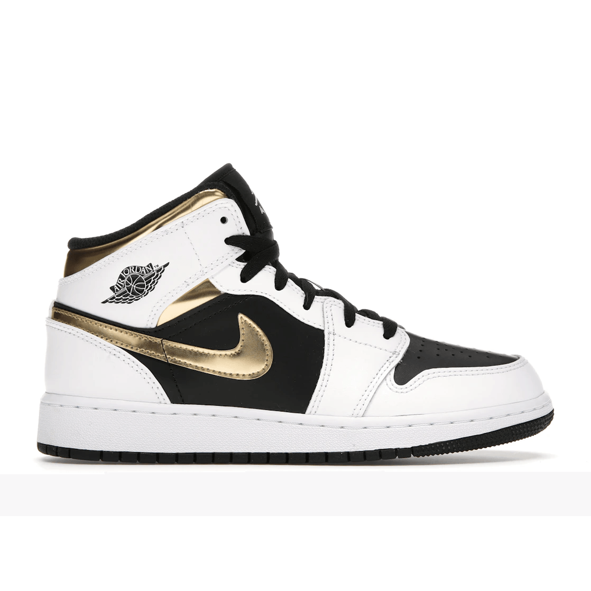 Air Jordan 1 Mid White Gold Black — 36