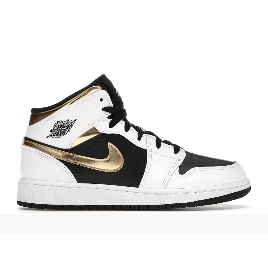 Air Jordan 1 Mid White Gold Black — 36