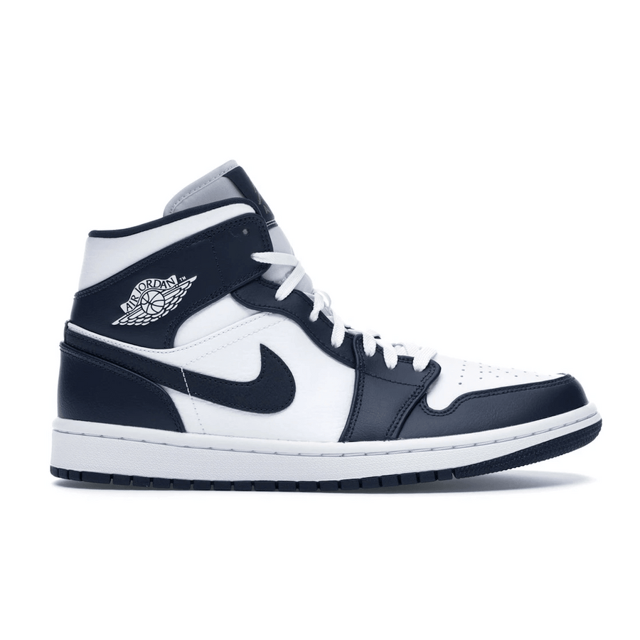 Air Jordan 1 Mid White Metallic Gold Obsidian — 36