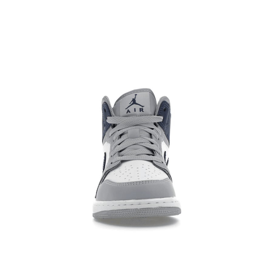 Air Jordan 1 Mid Wolf Gray Midnight Navy — 36