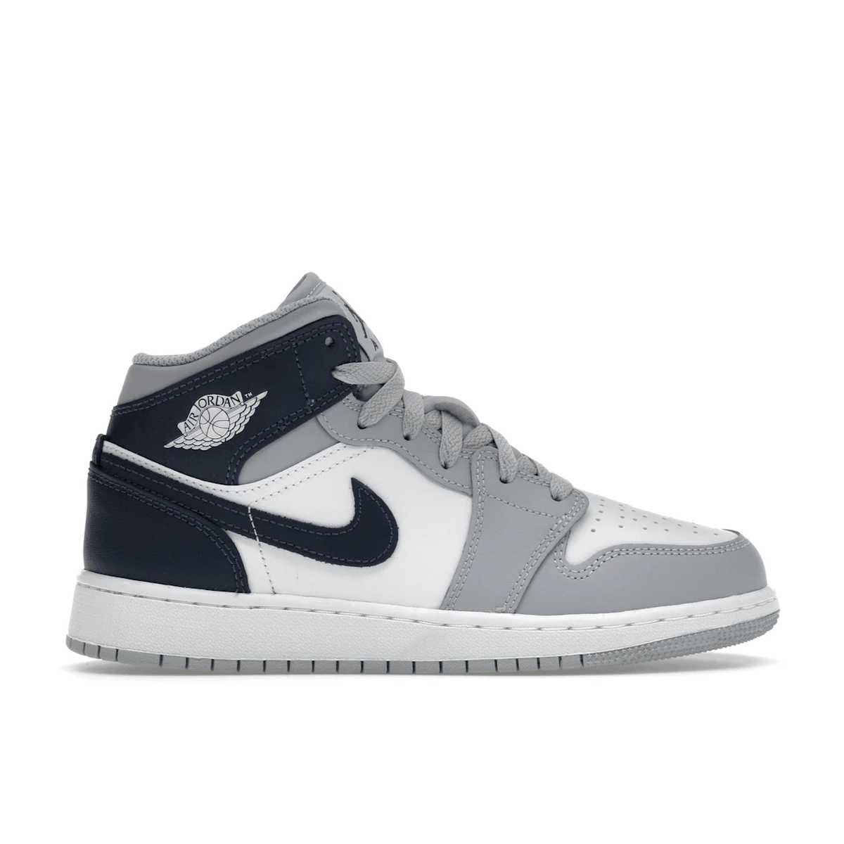Air Jordan 1 Mid Wolf Gray Midnight Navy — 36