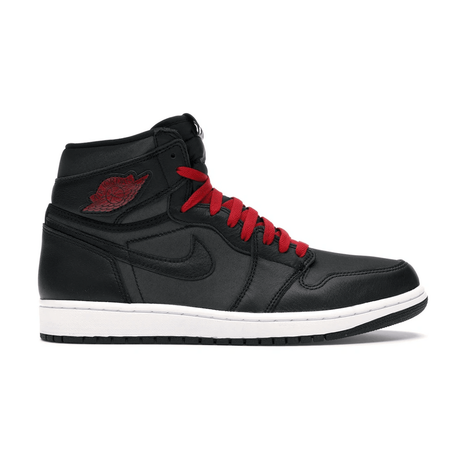Air Jordan 1 Retro High Black Satin Gym Red — 36