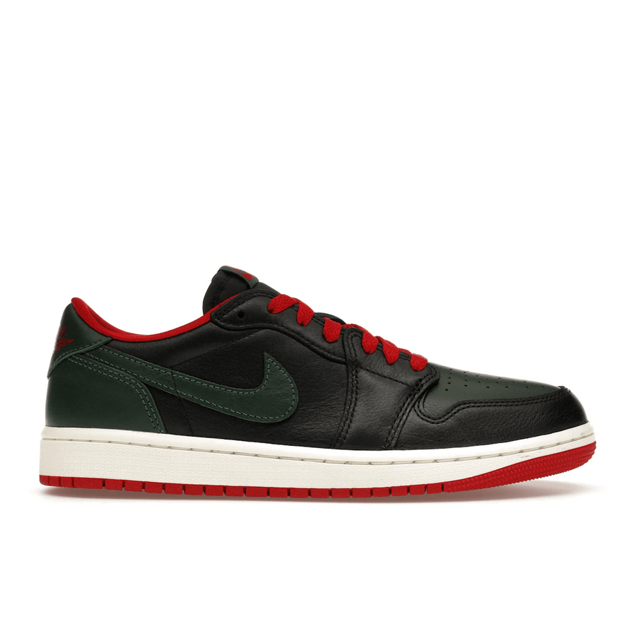 Air Jordan 1 Retro Low OG Gorge Green Varsity Red — 36