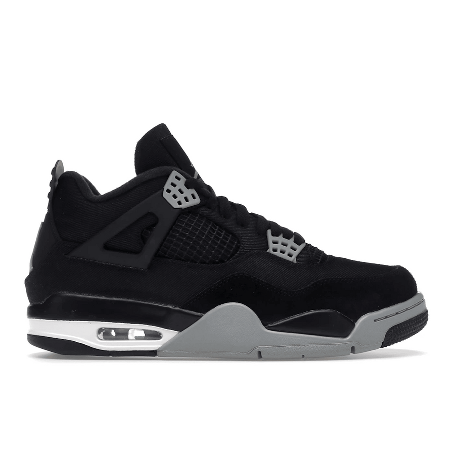 Air Jordan 4 Retro Black Canvas — 36