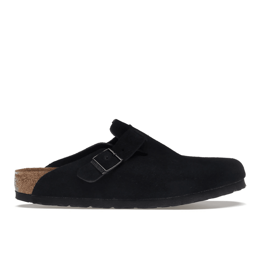 Birkenstock Boston Soft Footbed Suede Black — 36