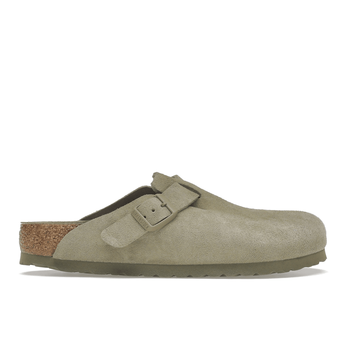 Birkenstock Boston Soft Footbed Suede Faded Khaki — 36