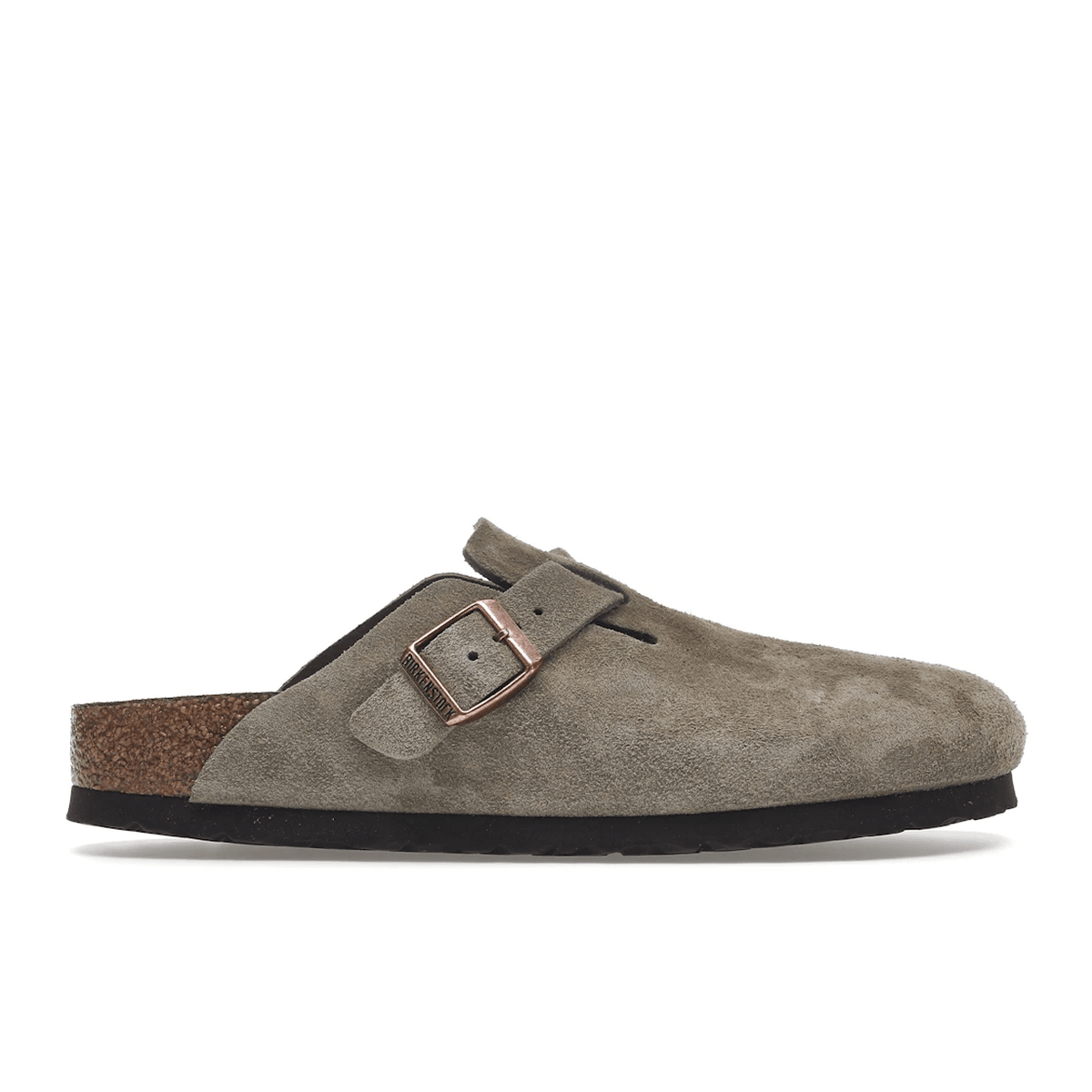 Birkenstock Boston Soft Footbed Suede Taupe (Narrow Fit) — 36