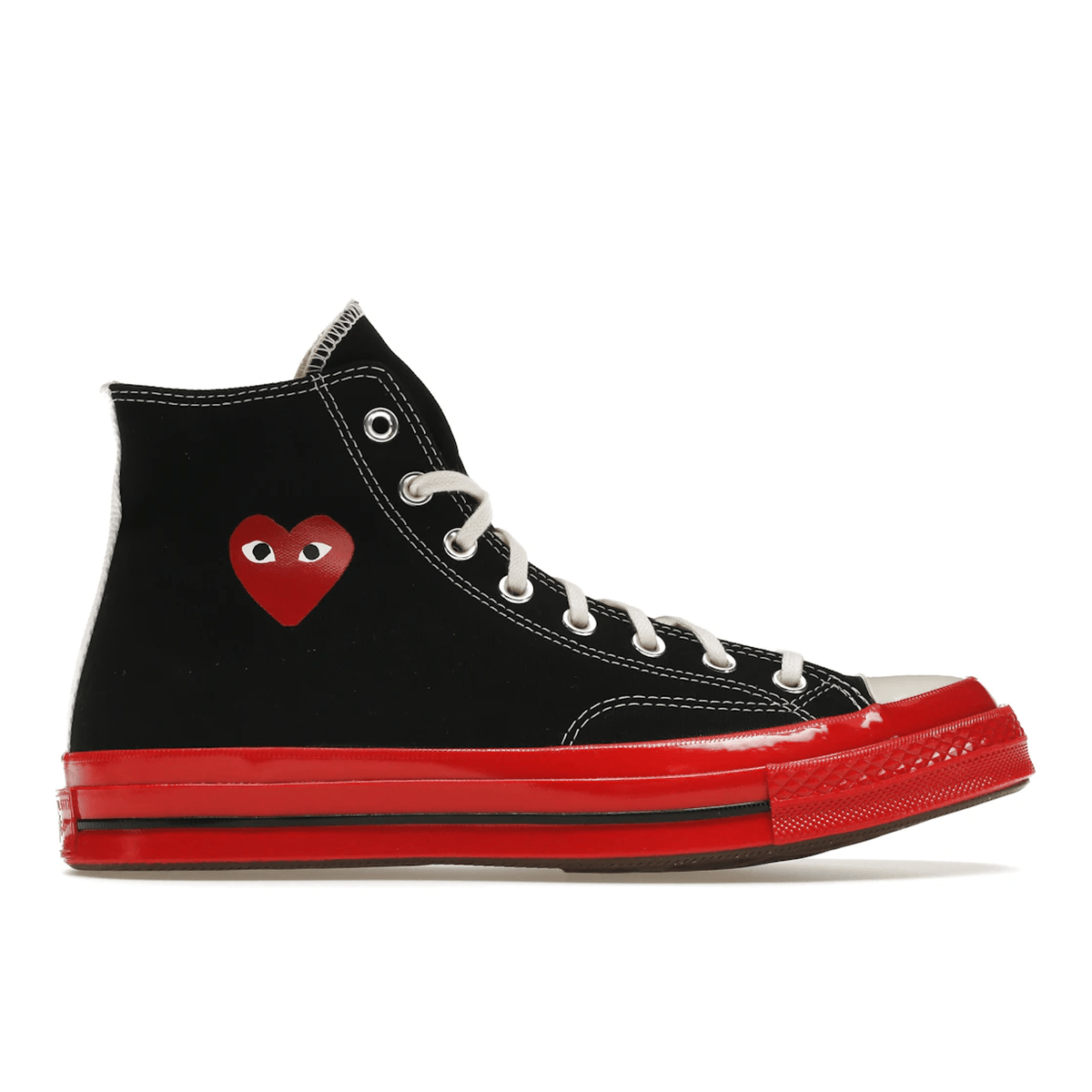 Converse Chuck Taylor All Star 70 Hi Comme des Garcons PLAY Black Red Midsole — 36