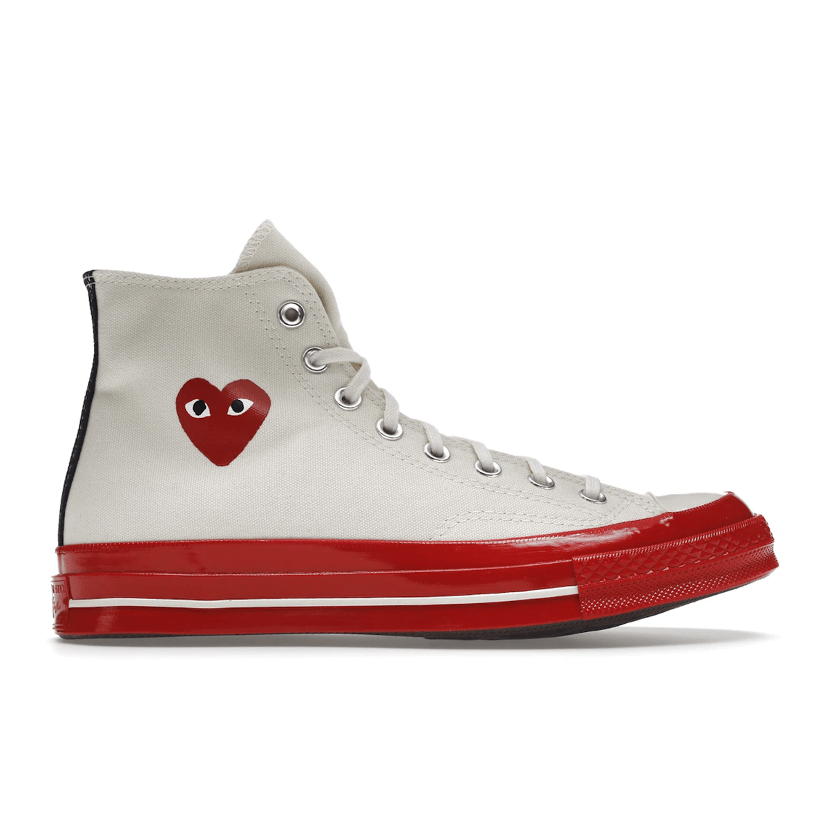 Converse Chuck Taylor All Star 70 Hi Comme des Garcons PLAY Egret Red Midsole — 36