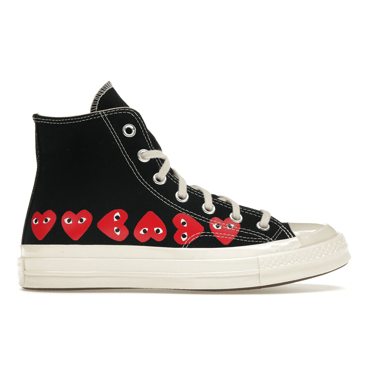 Converse Chuck Taylor All Star 70 Hi Comme des Garcons PLAY Multi-Heart Black — 36