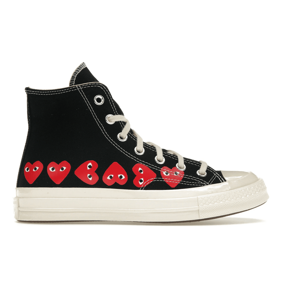 Converse Chuck Taylor All Star 70 Hi Comme des Garcons PLAY Multi-Heart Black — 36