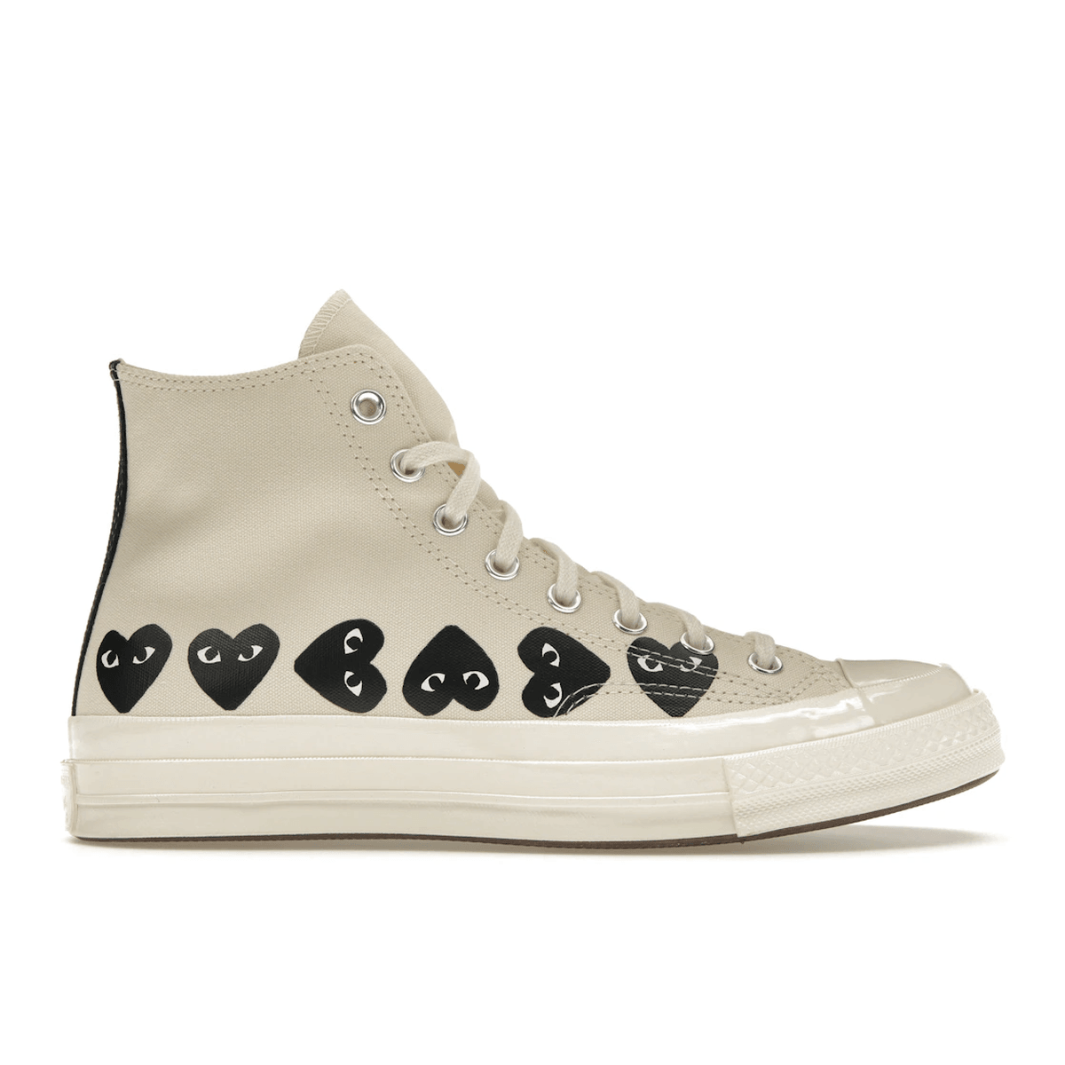 Converse Chuck Taylor All Star 70 Hi Comme des Garcons PLAY Multi-Heart Milk — 36