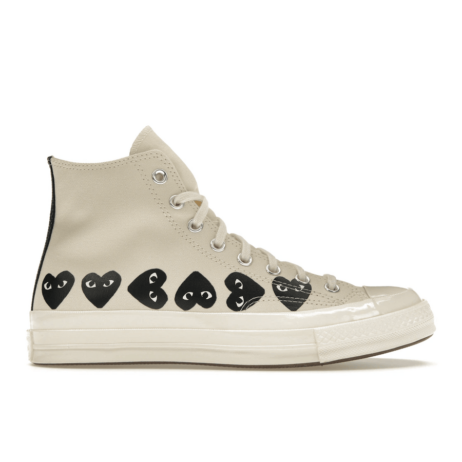 Converse Chuck Taylor All Star 70 Hi Comme des Garcons PLAY Multi-Heart Milk — 36