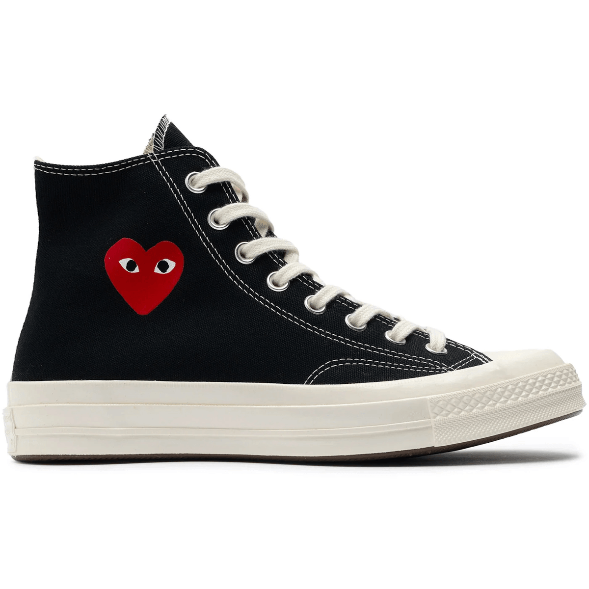 Converse Chuck Taylor All Star 70 Hi Comme des Garcons PLAY Single Heart Black — 36