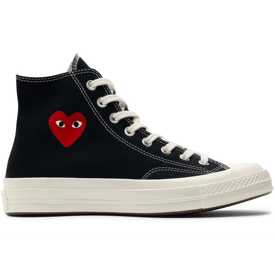 Converse Chuck Taylor All Star 70 Hi Comme des Garcons PLAY Single Heart Black — 36