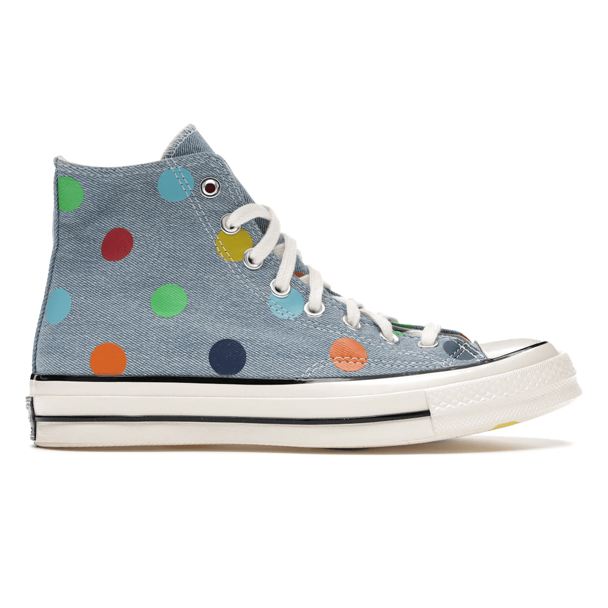 Converse Chuck Taylor All Star 70 Hi Golf Wang Denim Polka Dots — 36