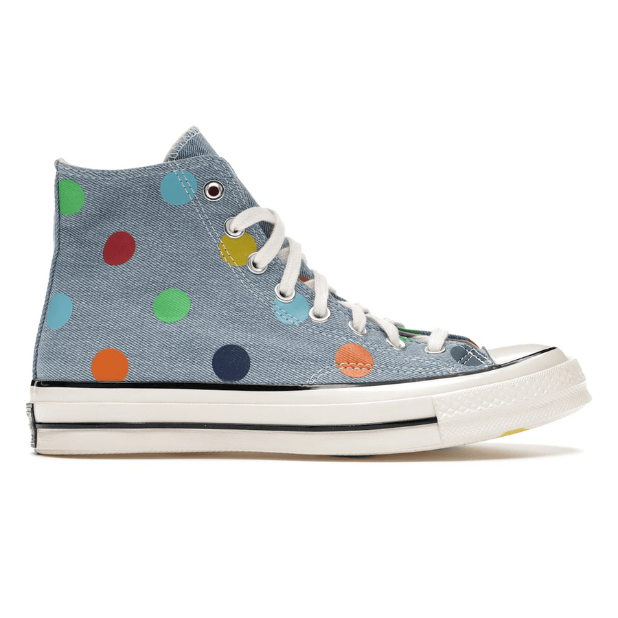 Converse Chuck Taylor All Star 70 Hi Golf Wang Denim Polka Dots — 36