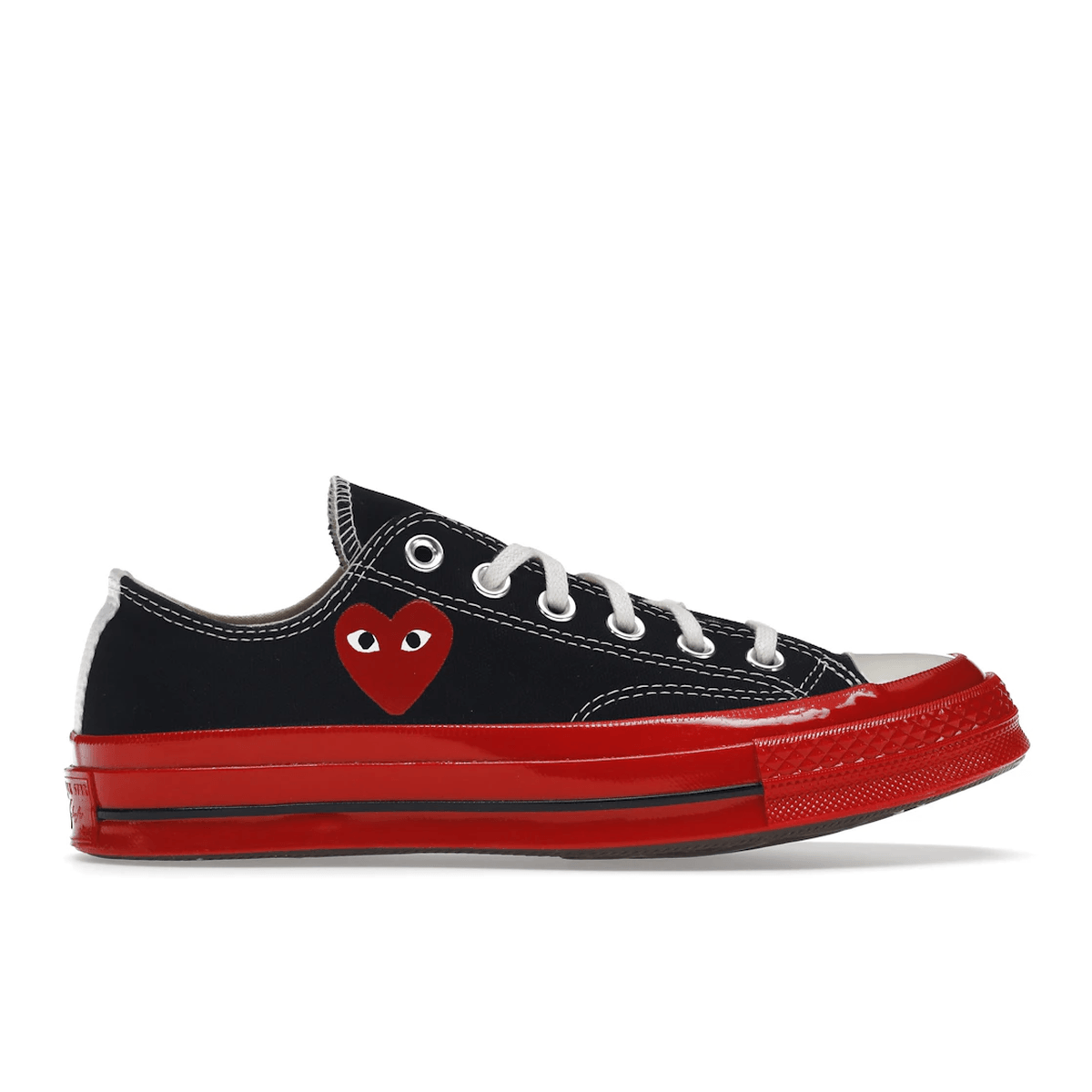 Converse Chuck Taylor All Star 70 Ox Comme des Garcons PLAY Black Red Midsole — 36
