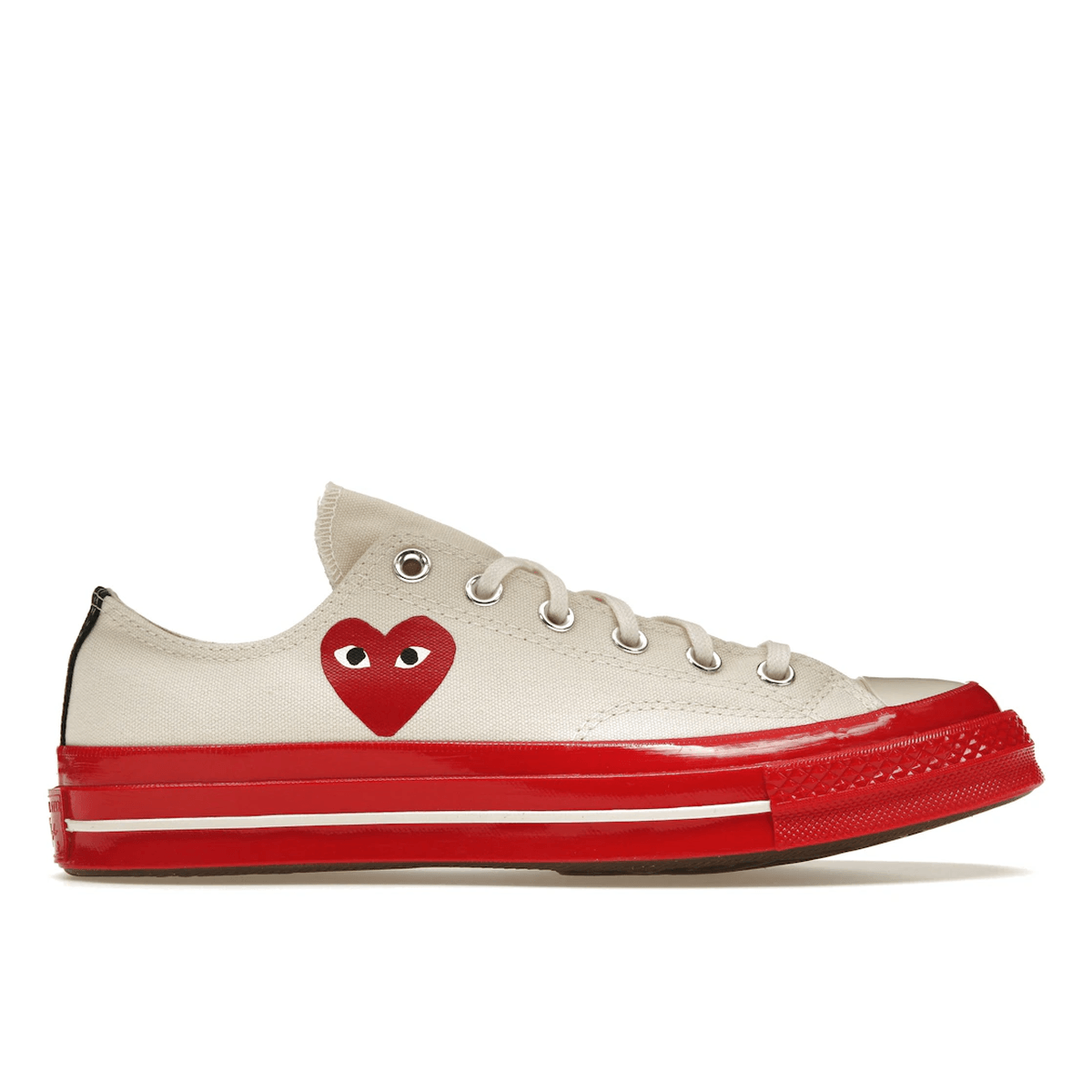 Converse Chuck Taylor All Star 70 Ox Comme des Garcons PLAY Egret Red Midsole — 36
